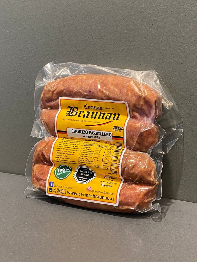 Chorizo Parrillero Braunau 4 unidades